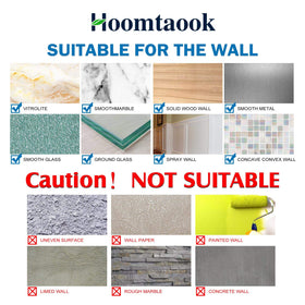 Hoomtaook strong traceless adhesive tape for secure weight support.