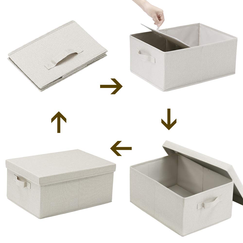 HOONEX 2-pack bins ideal for shoes, books, and clothes