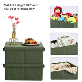 HOONEX olive storage bin side view showing double handles for easy lifting.