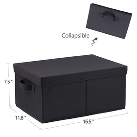 HOONEX storage bins pack of 2 in black for versatile storage.