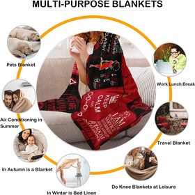 HOORZ dorm decor ready throw blanket suits sorority initiations