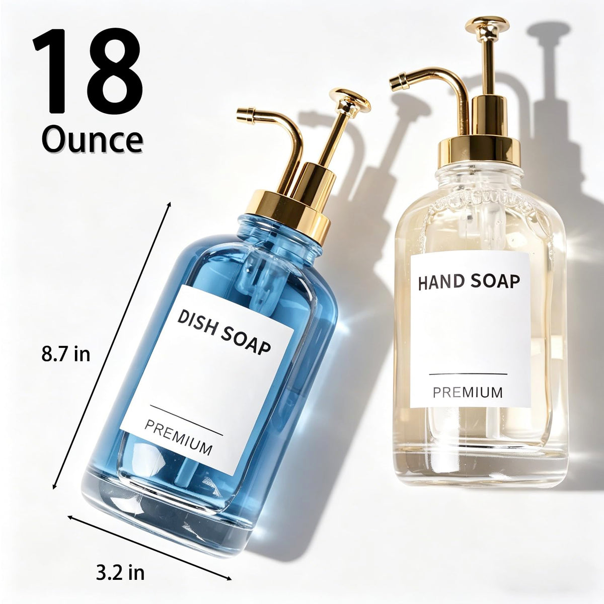 Hoousuper versatile dispenser for hand soap, dish soap, lotion, or shampoo