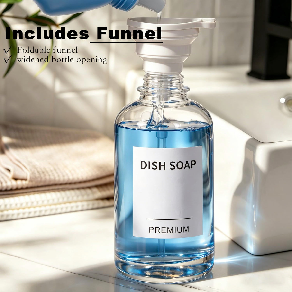 Hoousuper wooden tray pairing with glass bottles for stylish organization
