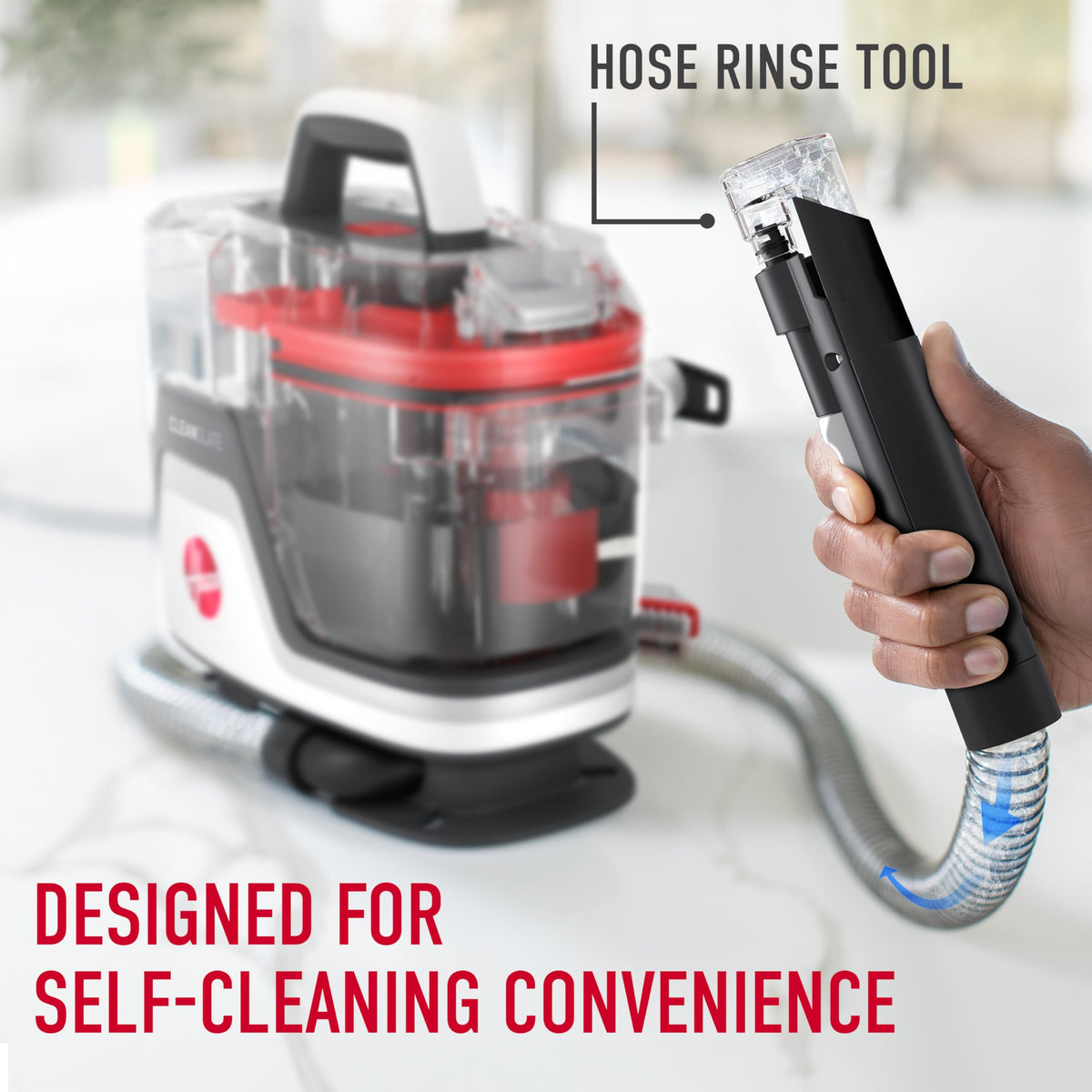 Hoover CleanSlate Plus paired with cleaning solution boosts stain lifting