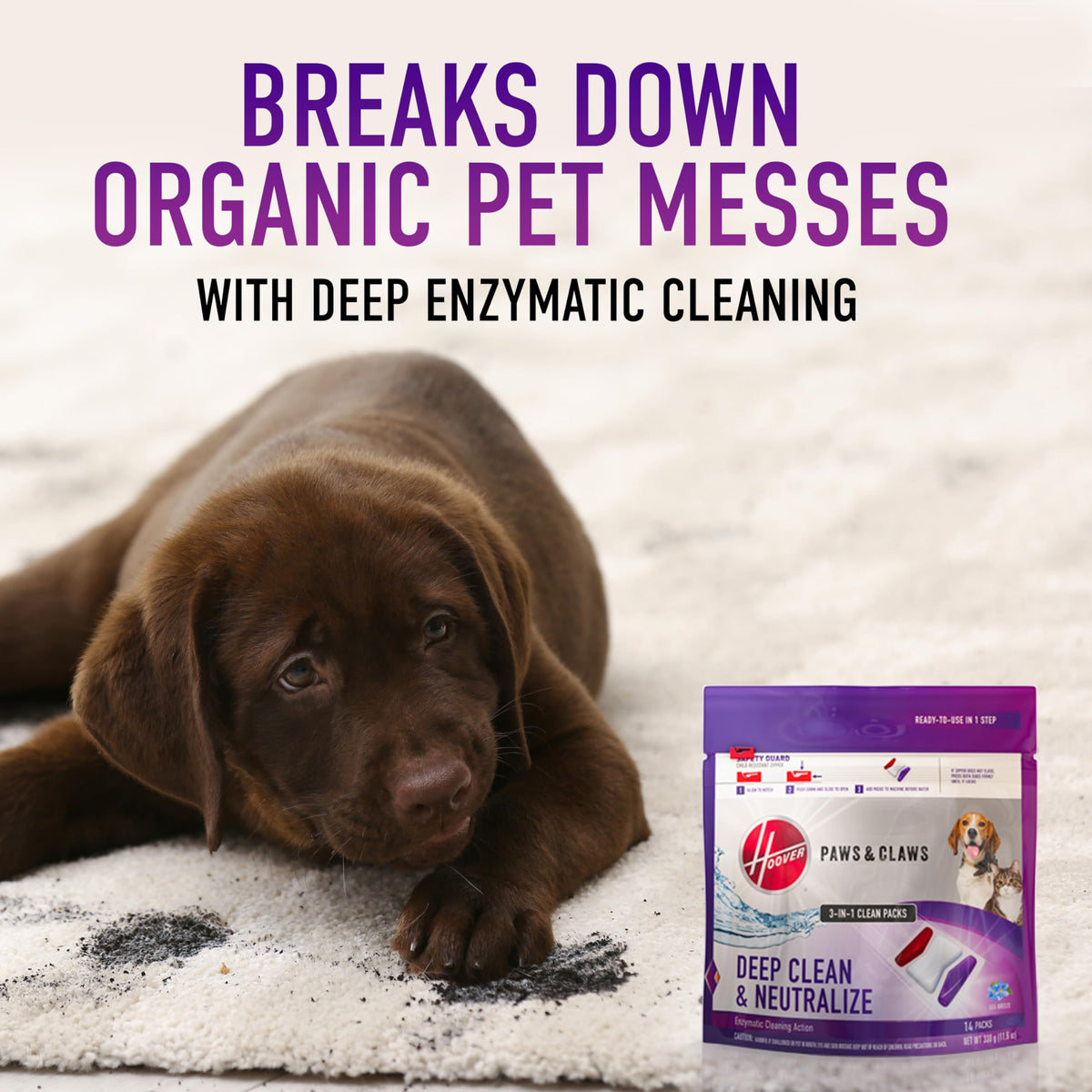 Hoover PowerDash Pet cleaner lightweight design makes it easy to carry and maneuver.