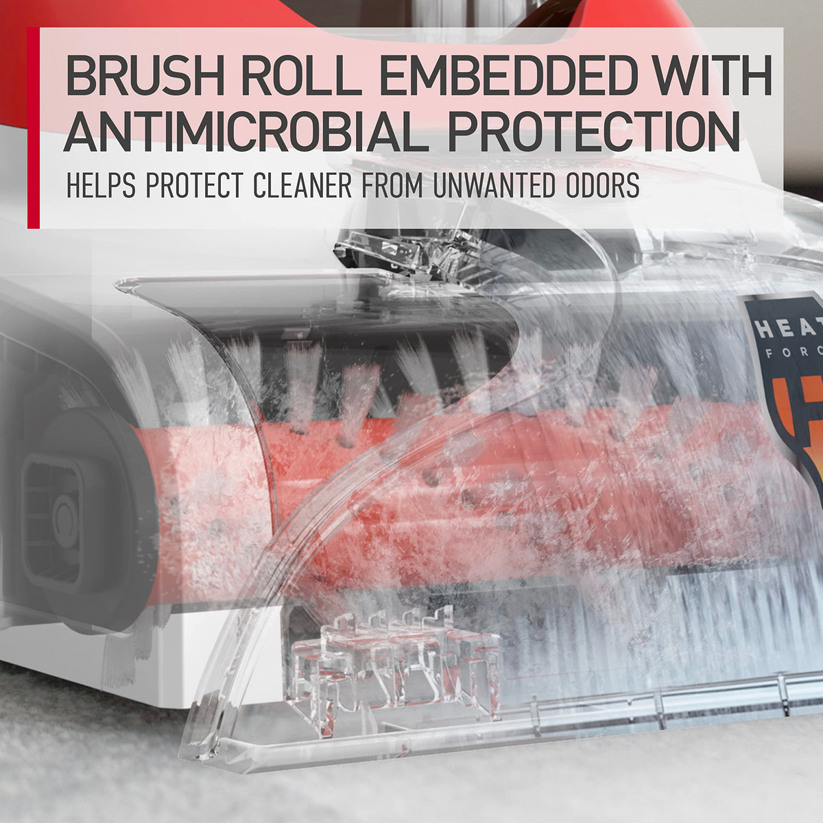Hoover PowerDash Pet+ pairs with Hoover solutions for enhanced cleaning.