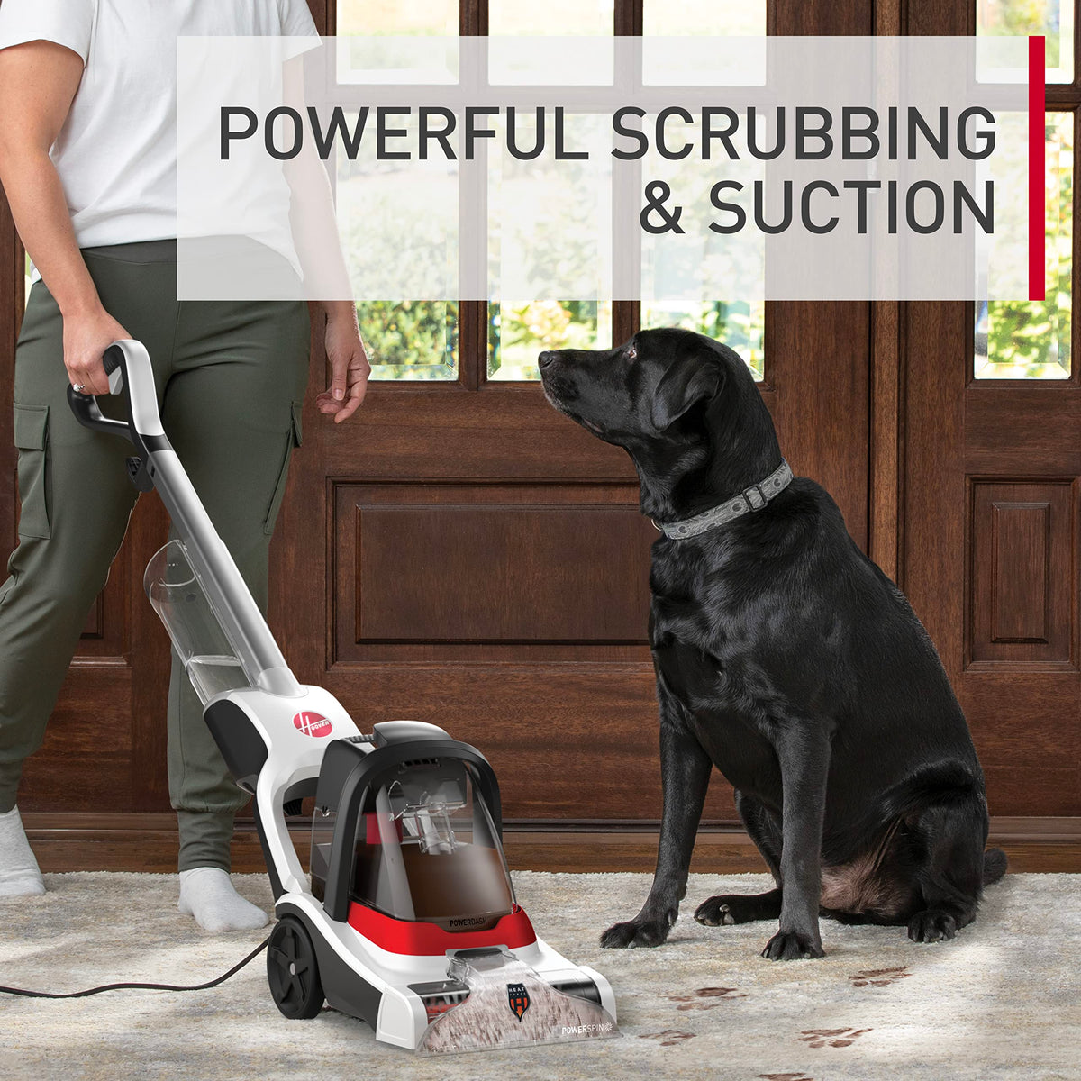 Hoover PowerDash Pet+ PowerSpin Pet Brush Roll cleans high-traffic areas.