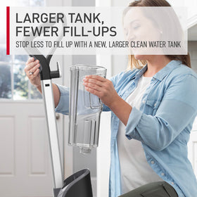 Hoover PowerDash compact upright design fits small homes.