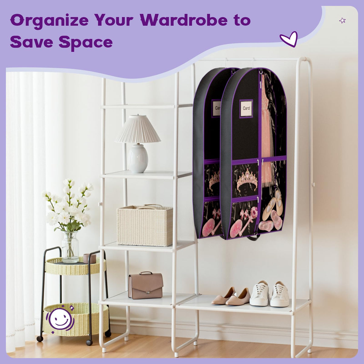 Hopack dance costume bag features a transparent window for quick content checks.