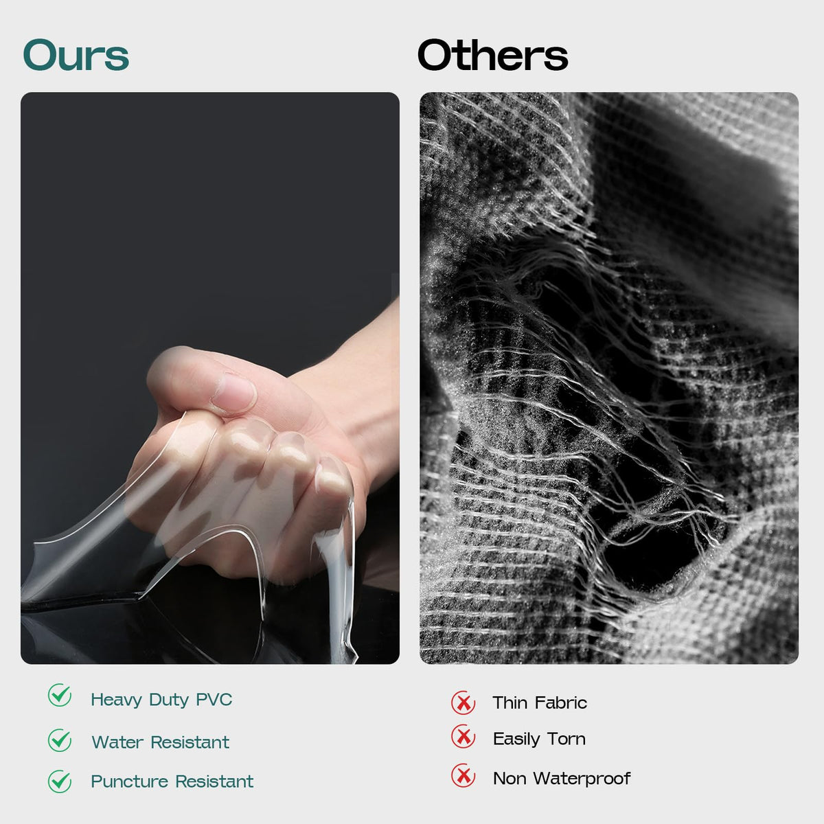 Hopack durable materials highlight PVC, polypropylene, and non-woven fabric for long-lasting use