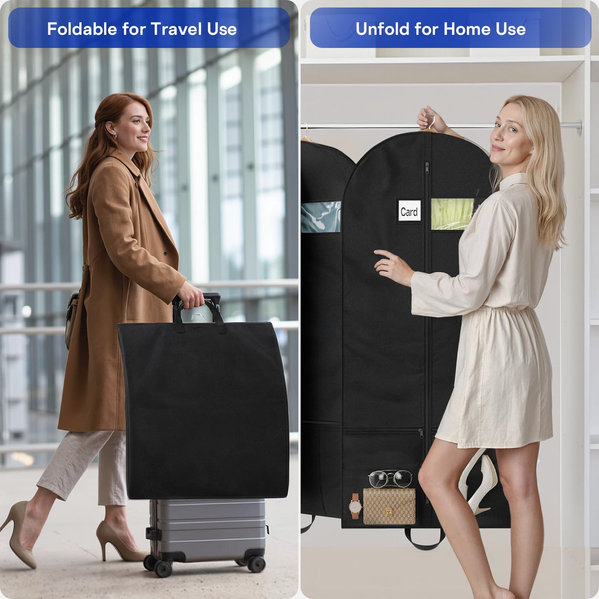 Hopack hanging closet design keeps wardrobe ready between trips