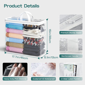 Hopack clear bags with see-through design for quick, at-a-glance organization.