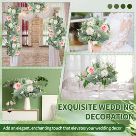Hoplito fern leaves with white gypsophila for romantic decor.