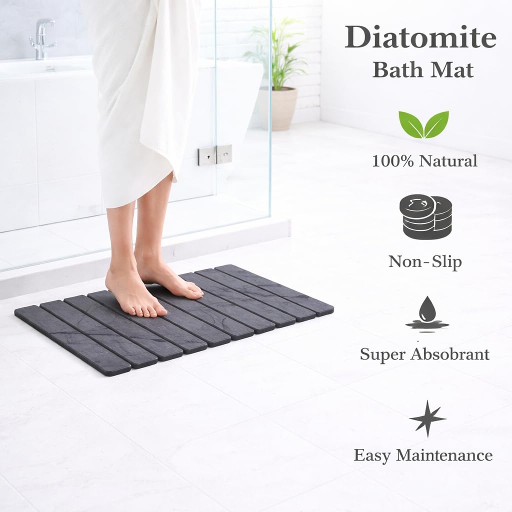 Hoppli mold odor resistant mat maintains freshness in bathrooms