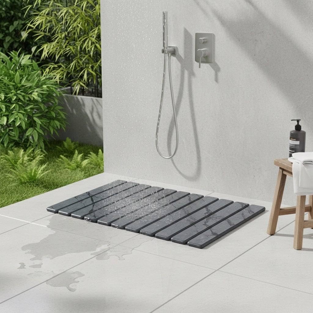 Hoppli multi-use bath mat doubles as a kitchen drying pad
