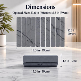 Hoppli non-slip backing mat stays in place on bathroom floors