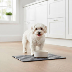 Hoppli quick-dry bath mat reduces water on bathroom floors