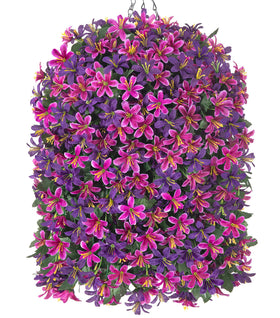 Hoppwodd artificial lily color-contrast-fuchsia-purple enhances garden curb appeal