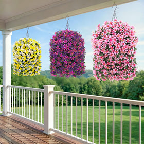 Hoppwodd artificial lily porch-display-setup captures versatile outdoor styling
