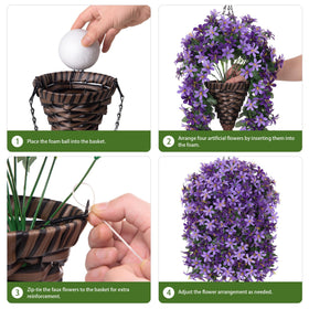 Hoppwodd complete hanging basket system ready for instant display