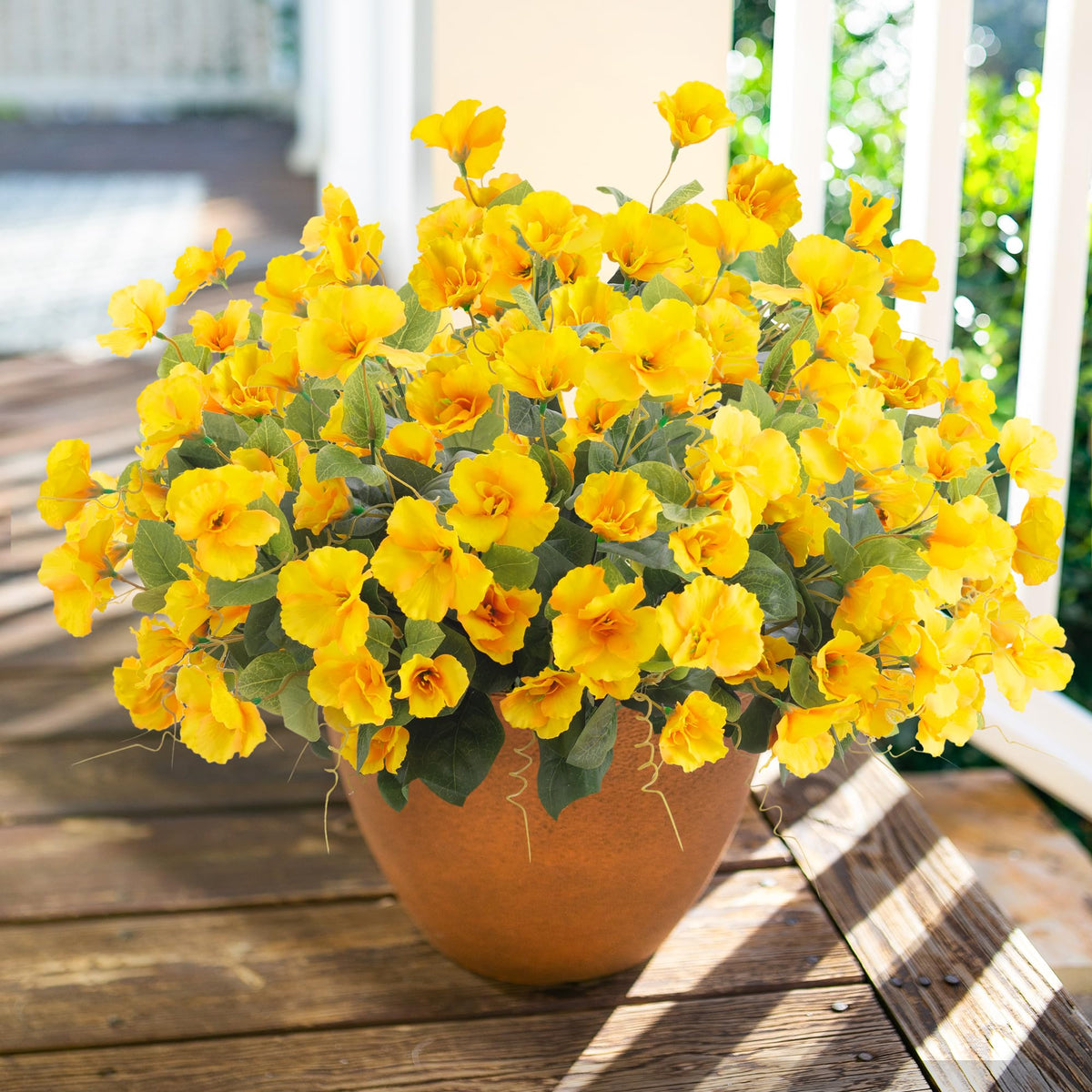 Hoppwodd hibiscus outdoor flowers in 6 bundles for bright porch decor.