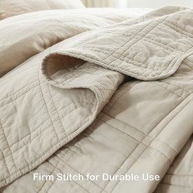 HORIMOTE HOME all-season soft quilt highlights breathable cotton feel