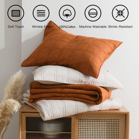 HORIMOTE HOME geometric-pattern coverlet adds modern style to bedroom