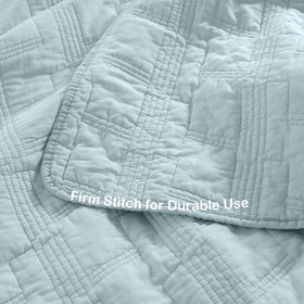 HORIMOTE HOME quilt set highlights geometric pattern for a modern bedroom accent
