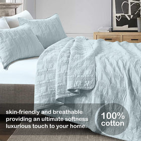 HORIMOTE HOME pillowshams included with matching blue design for coordinated bedding