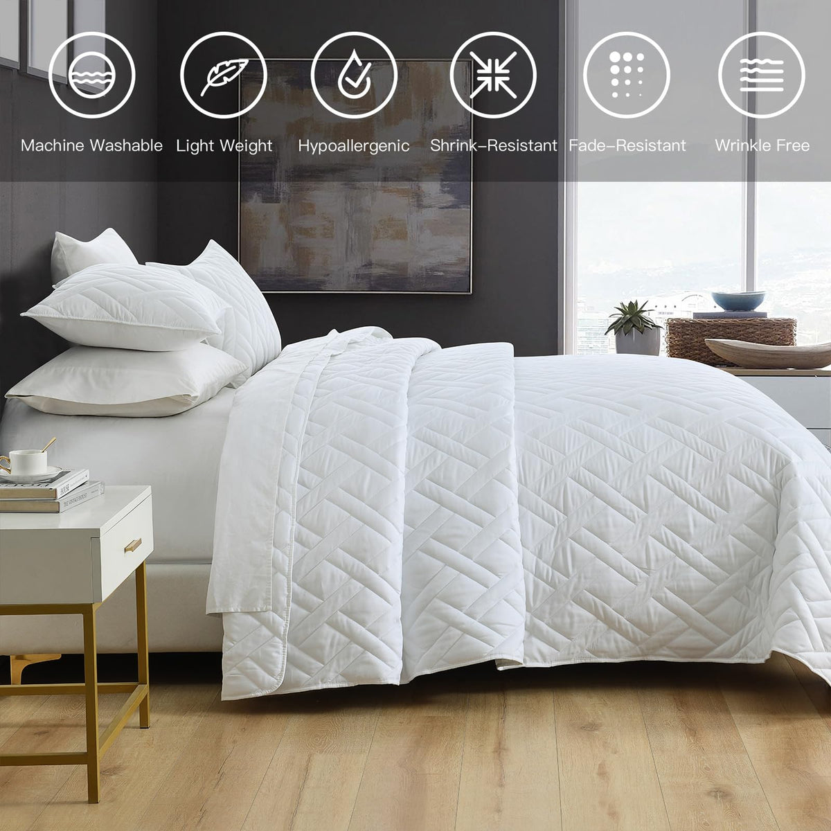 HORIMOTE HOME minimalist geometric pattern adds texture without overpowering decor.