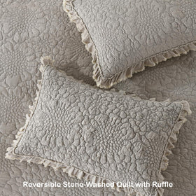 HORIMOTE HOME stone-washed microfiber texture feels plush and breathable.