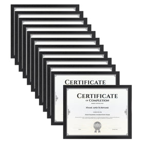 HORLIMER 8.5x11 frame front view displaying certificate with crisp presentation