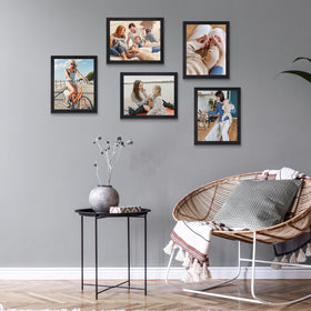 HORLIMER 8x10 frame with flip tabs for easy photo loading.