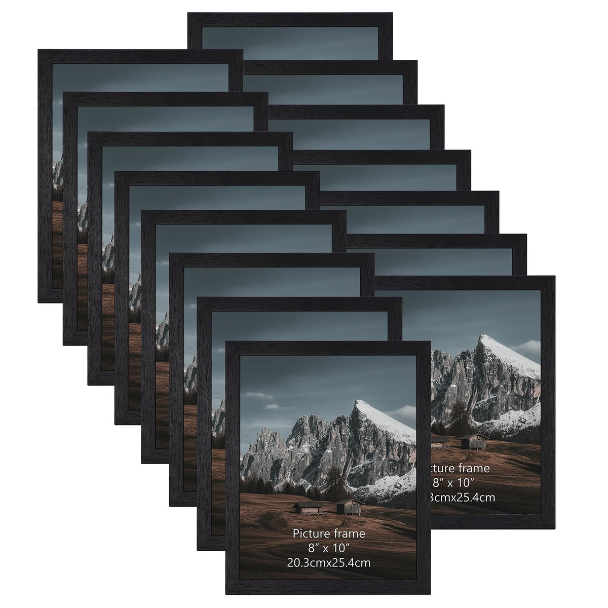 HORLIMER 8x10 frame set in black for wall or tabletop display.