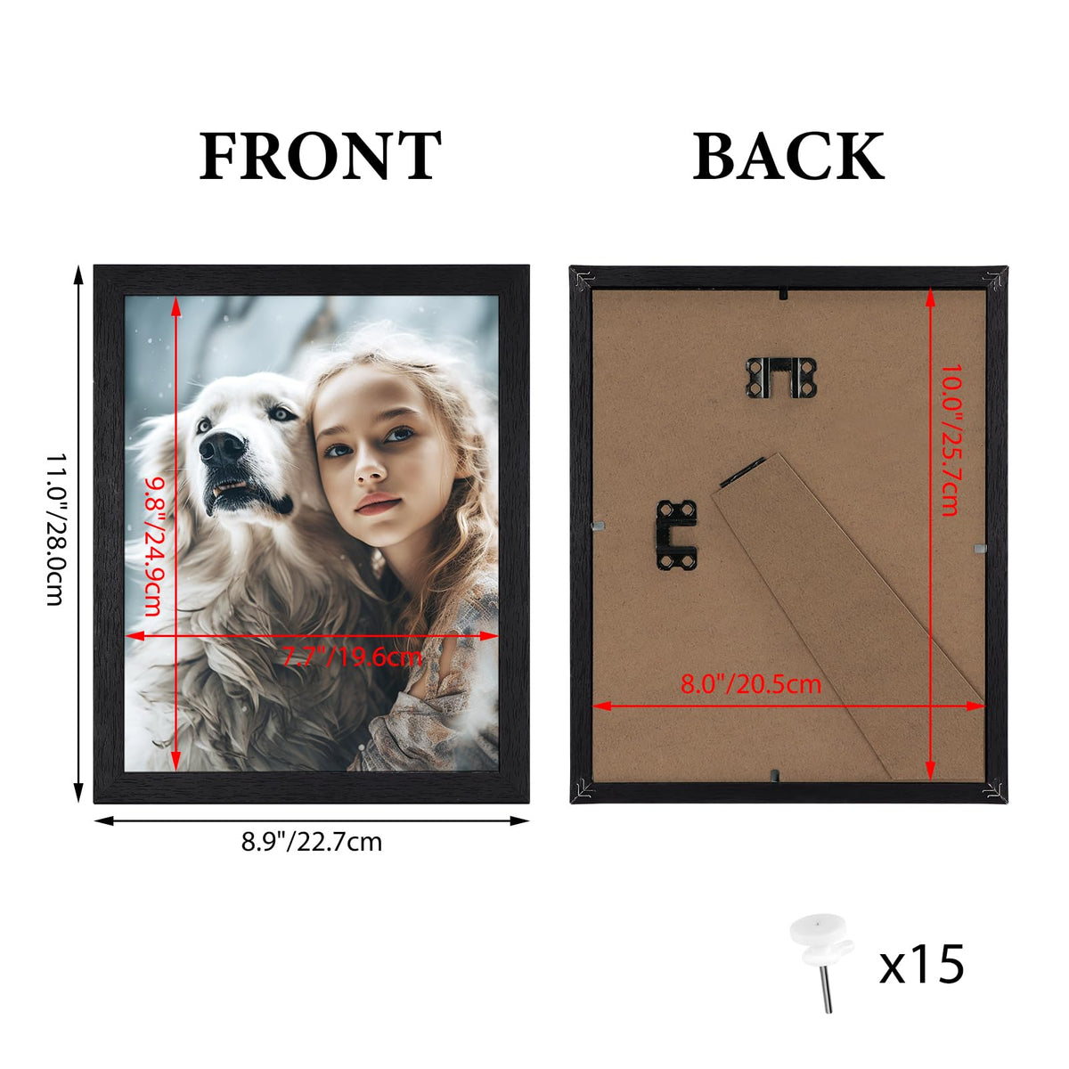 HORLIMER 8x10 frame set protects memories from dust and scratches.