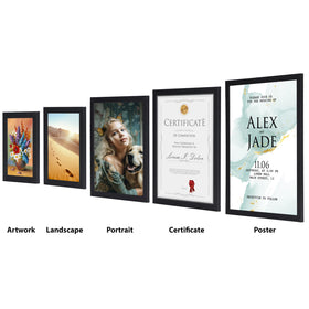 Inside HORLIMER frame inner dimensions accommodate 8.6x11.1 inch images.