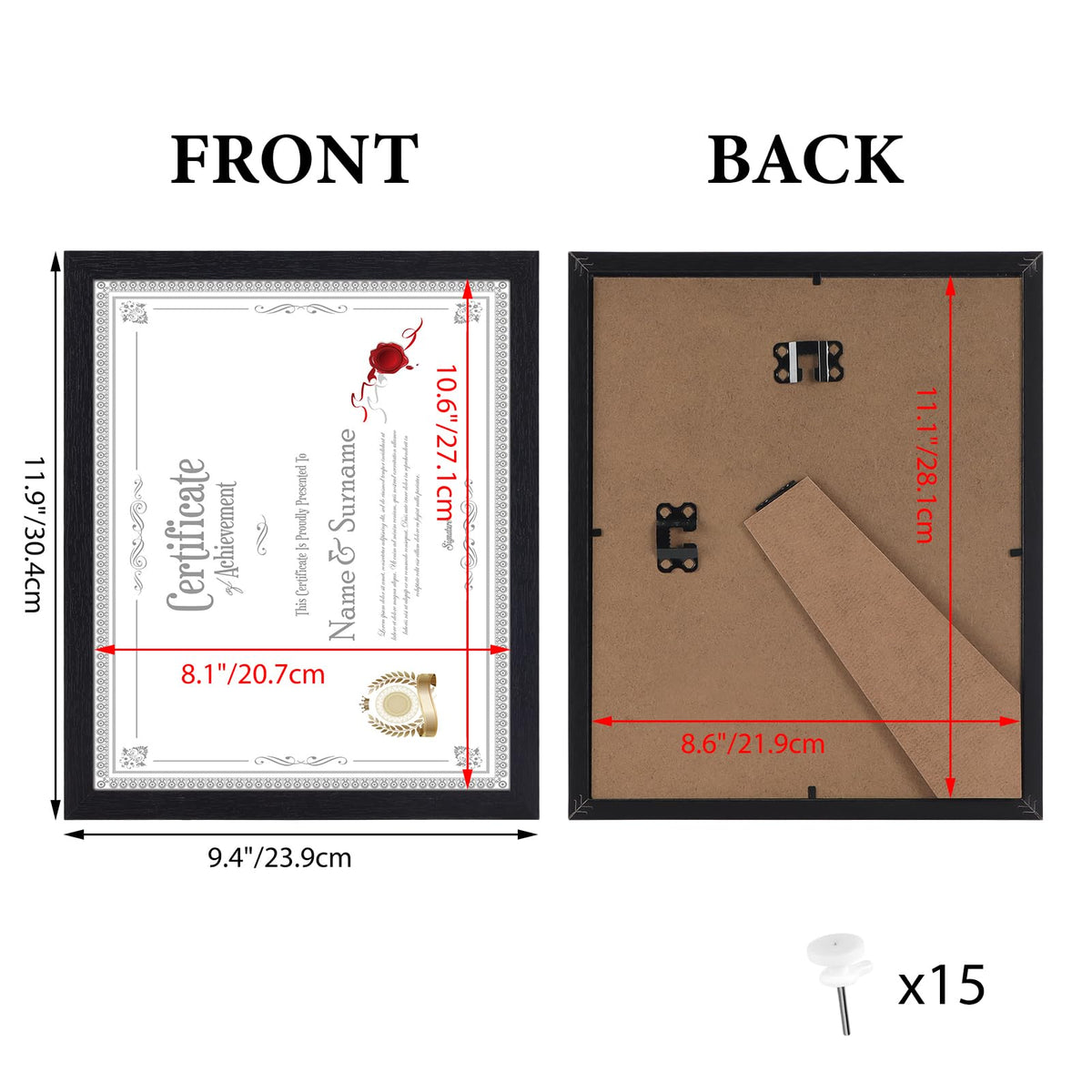 Exterior HORLIMER frame measures 10x11.9 inches for a balanced display.