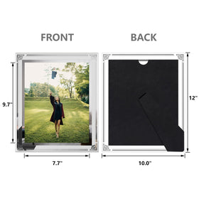 HORLIMER glass frame 8x10 highlights photos with dust and moisture protection.