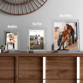 HORLIMER tabletop display supports vertical or horizontal orientation on desks.