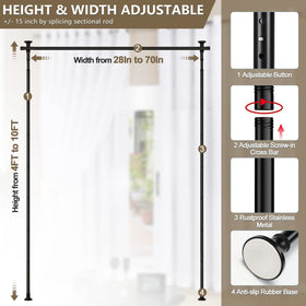 Horse Secret adjustable height and width demonstrate versatile fit for any room.