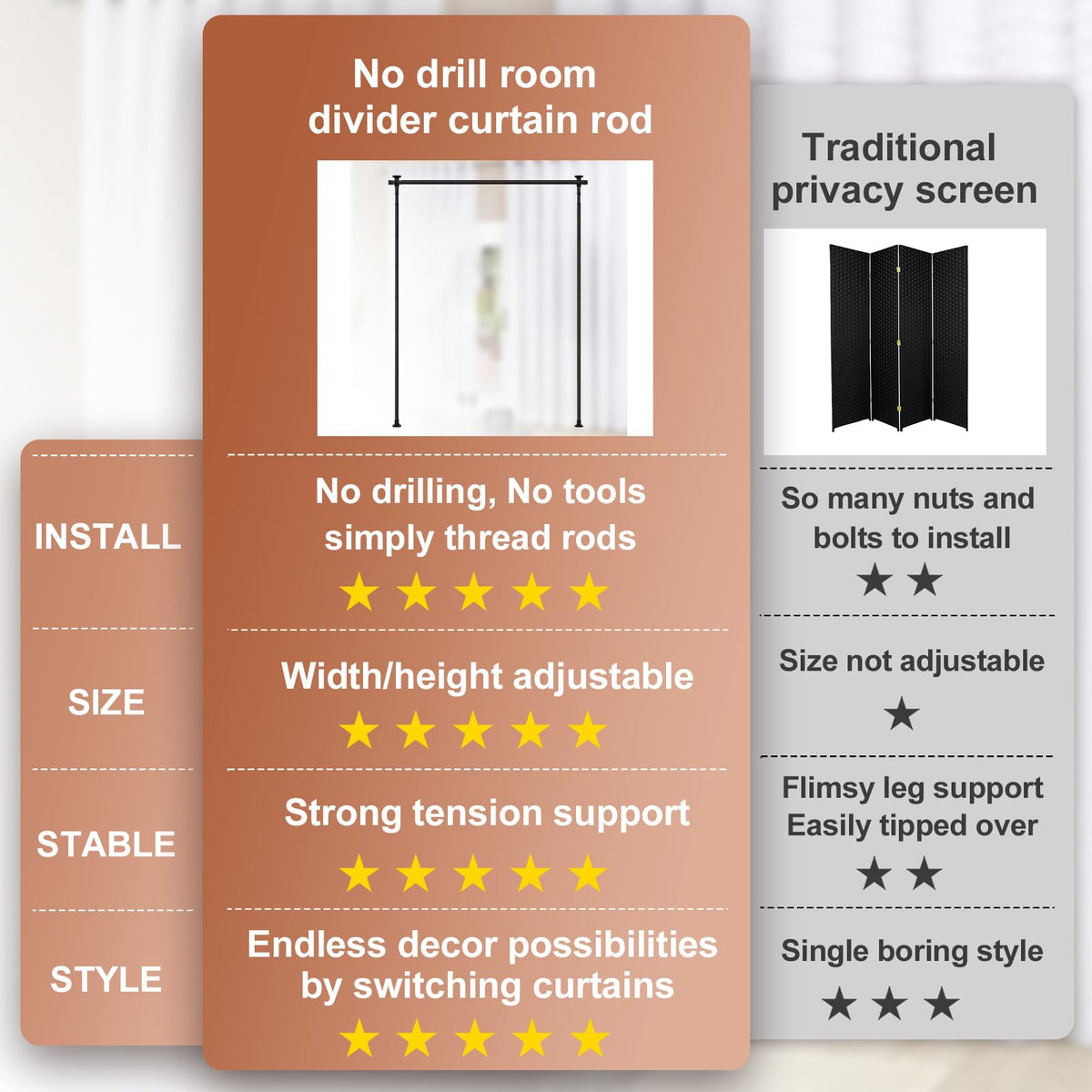 Horse Secret ideal for dorms and studios to partition spaces.