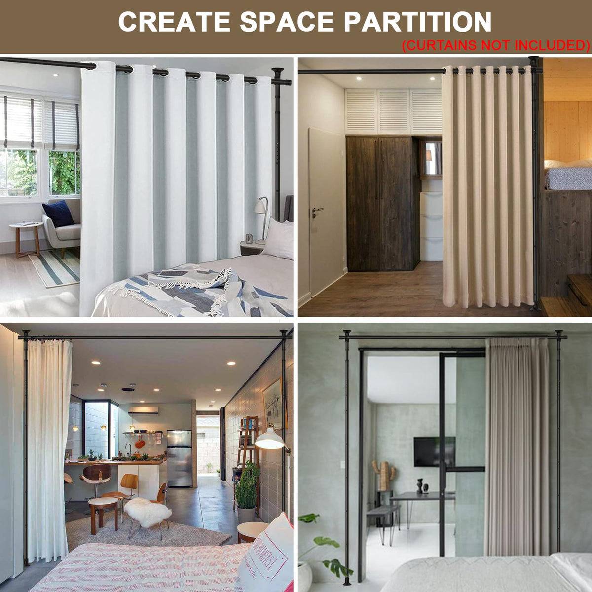Horse Secret sleek black finish complements modern interiors and curtains.
