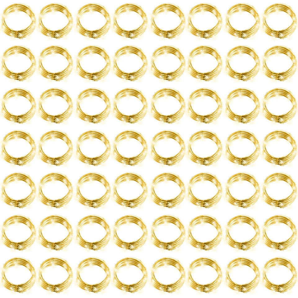 Hortsun 100 packs fairy lights for wedding table decor and ambient warmth.