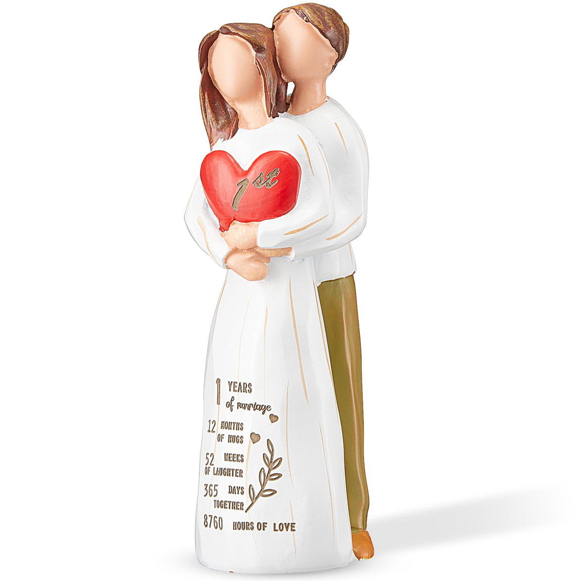 Hosetim 1st anniversary figurine of a couple embracing, a timeless keepsake.