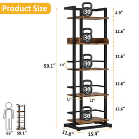 Hosfais display shelf for collectibles and small plants.