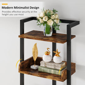 Hosfais industrial modern bookcase with iron frame offers durable display.
