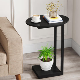 Hosfais small side table in assembly mode, easy setup for quick use
