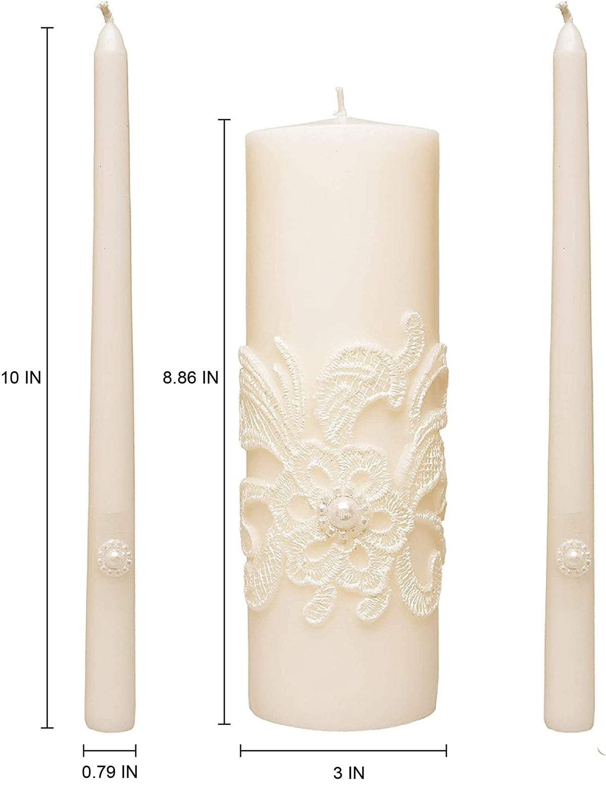 Hosley eco-friendly packaging note for unity candle set