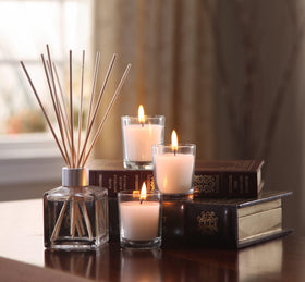 Hosley votive candle dimensions 2.1 by 2.5 inches for versatile placement.