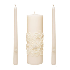 Hosley cream pillar unity candle for elegant wedding lighting